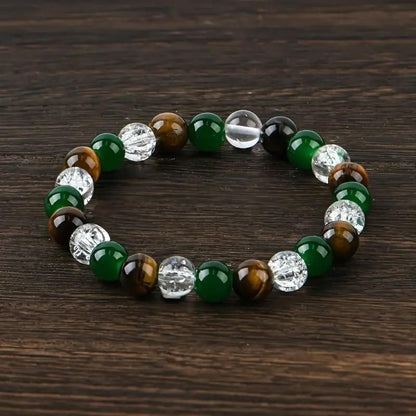 Relaxing Success Enhancing Prosperity & Abundance Beaded Stretch Unisex Bracelet