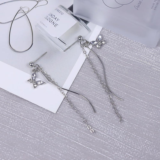 Zircon Eye Tassel Long Western Fashion Gift Earrings Style Earrings Cat Earrings