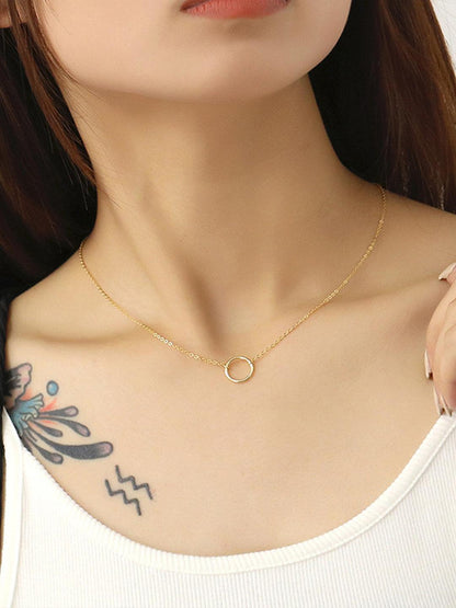 Gold Circle Necklace