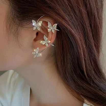 Stylish Butterfly Ear Crawler Cuff Earrings