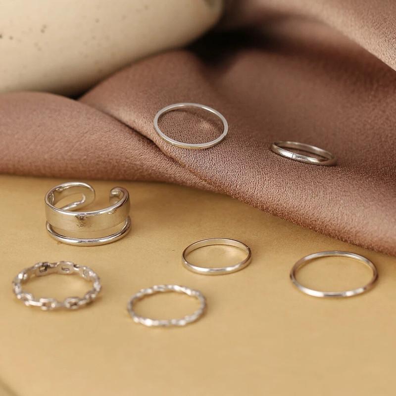 Silver Ring 💍 (7 Pcs)