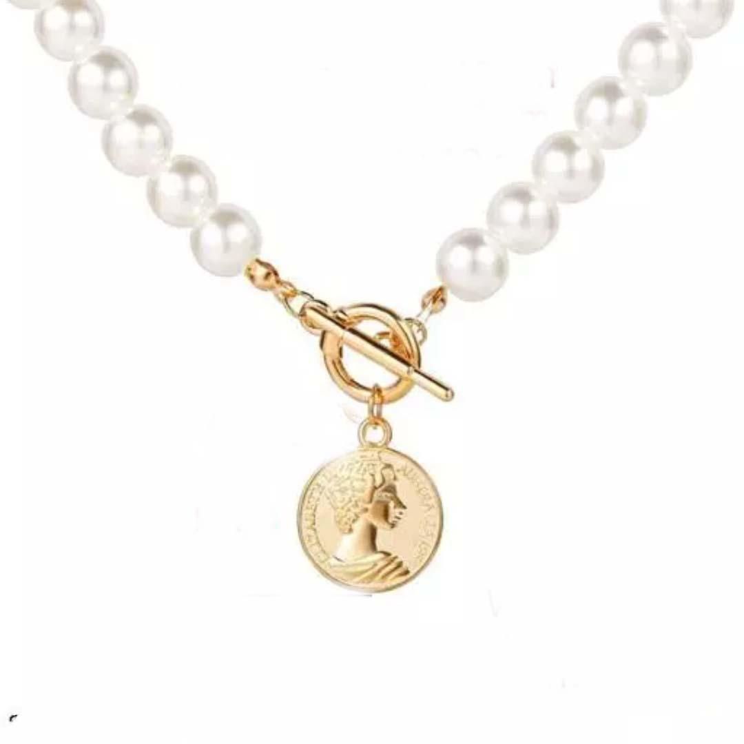 Pearl Coin Chain Necklace