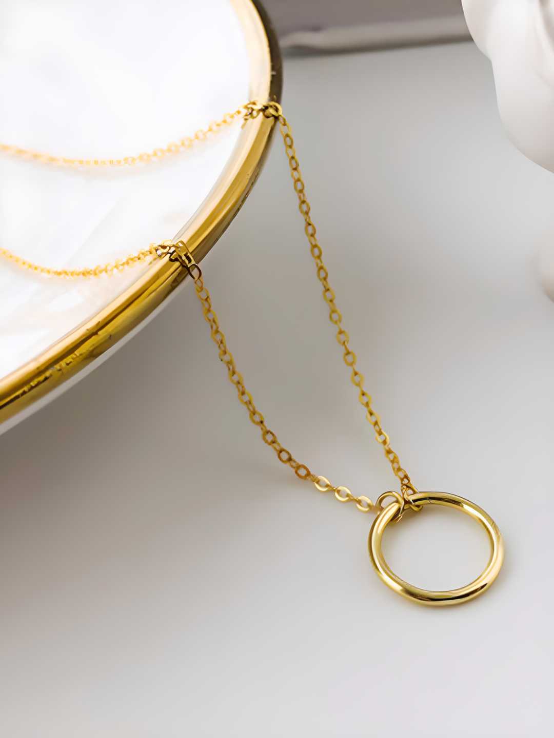 Gold Circle Necklace