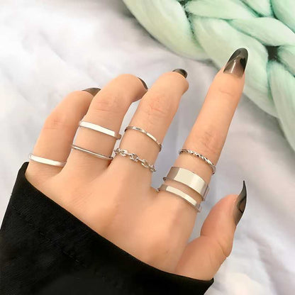 Silver Ring 💍 (7 Pcs)