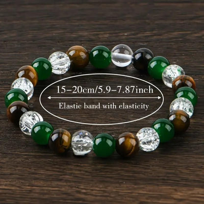 Relaxing Success Enhancing Prosperity & Abundance Beaded Stretch Unisex Bracelet